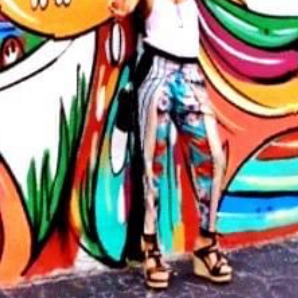 Clover Canyon striped and floral trousers